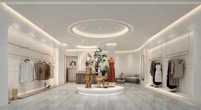 现代服装店3D模型下载